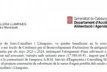 Subvenció per actuacions de mitigació i adaptació al canvi climàtic 