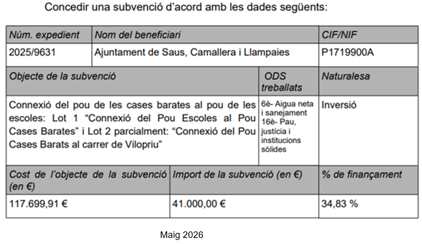 Cuadre subvenci&oacute; maig 2026